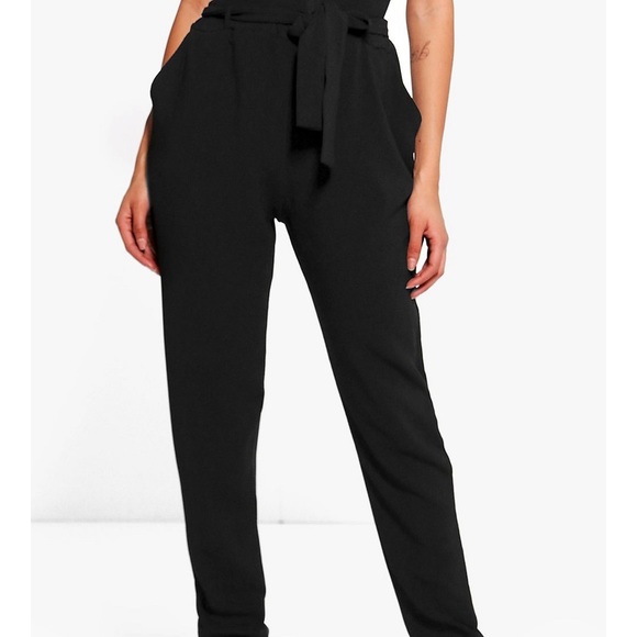 tapered tie waist trousers